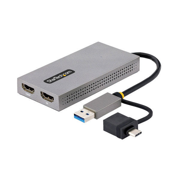 USB - HDMI変換アダプター Type-C & USB-A両対応 2画面出力 107B-USB-HDMI 1個