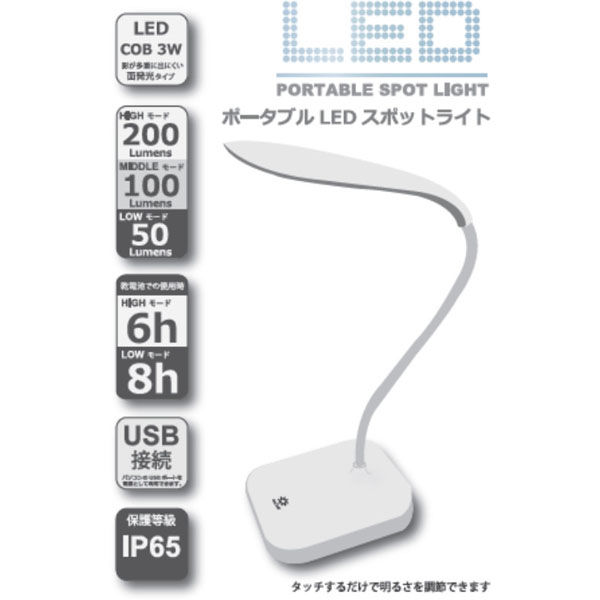 坂謙 ナイトセーバー NPS-C3W ポータブル LEDスポットライト　1個（直送品）
