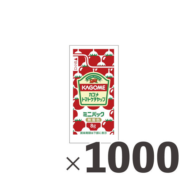カゴメ 業務用　トマトケチャップミニアルミ 1947 1ケース　(8g×100個)×10パック　常温（直送品）