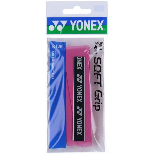 Yonex(ヨネックス) テニス グリップテープ ウエットスーパーソフトグリップ AC136 ピンク(026) 10個（直送品）