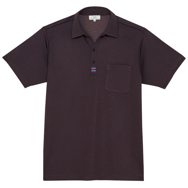 トンボ キラク　ニットシャツ　ダークブラウン　L CR214-31-L 1枚（取寄品）