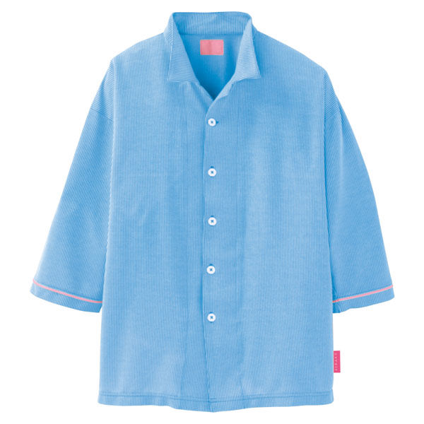 トンボ キラク　前開きシャツ　ブルー　S CV001-75-S 1袋（10枚組）（取寄品）