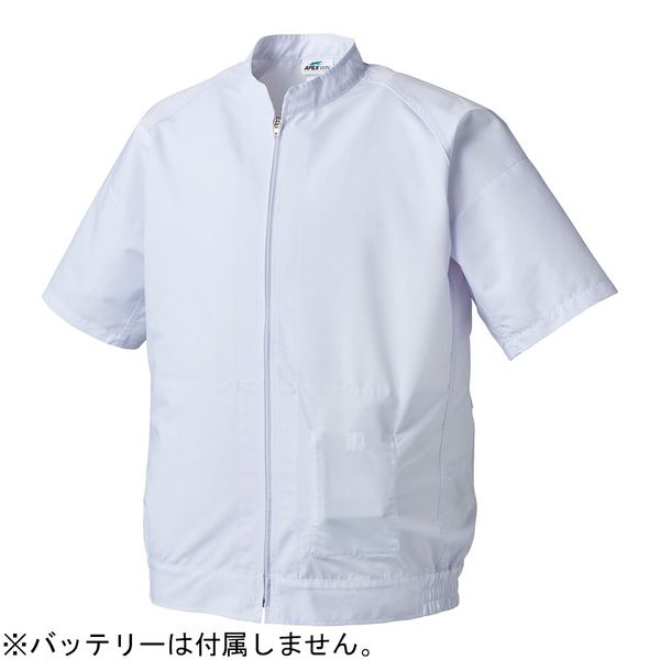 アタックベース 白衣型空調風神服 半袖ブルゾン 3L 4-5397-05 1枚(直送品)