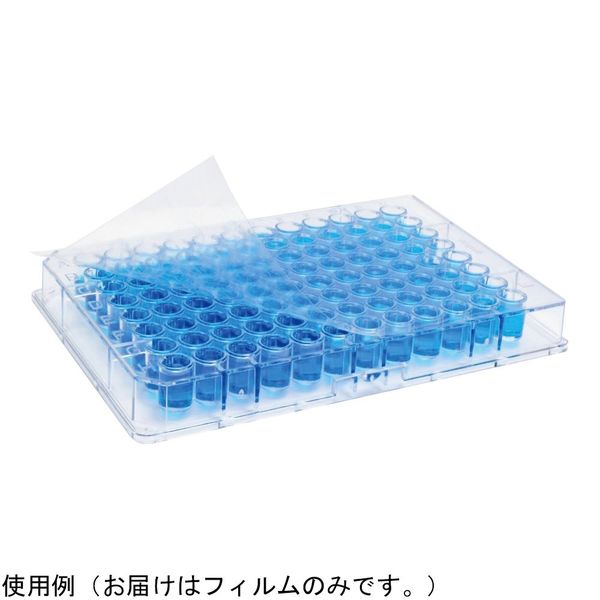 PCRプレート用フィルム・PP製 79.4×123.1(137.8)mm 滅菌済 100枚入 STR-THER-PLT 1箱(100枚)（直送品）