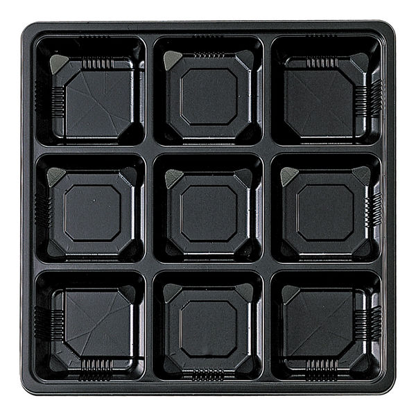 タカギ産業 仕出弁当　TSR-BOX80-80(2) 中仕切 黒　300枚(50枚×6) 2003522（直送品）