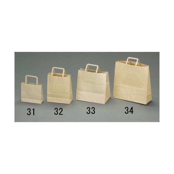エスコ 180x 60x165mm 紙袋(無地/50枚) EA927SA-31 1セット(200枚:50枚×4束)（直送品）