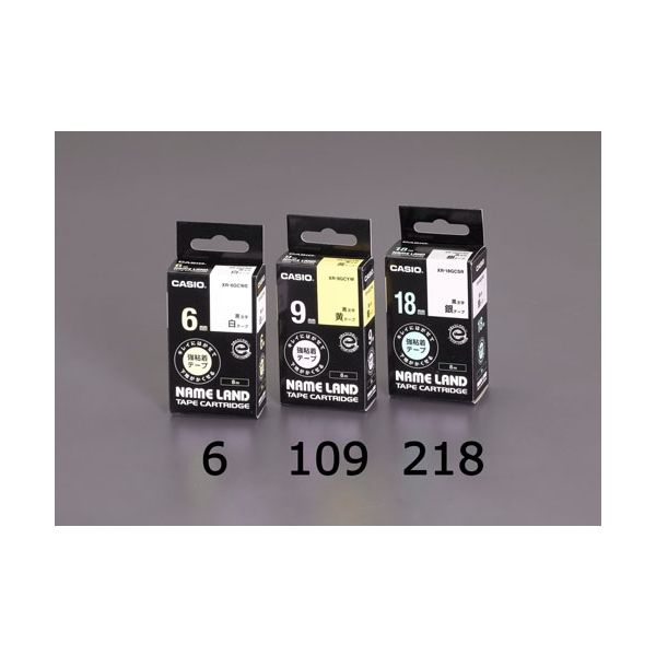 エスコ 24mm テープカートリッジ(白に黒文字) EA761DX-24 1セット(3個)（直送品）