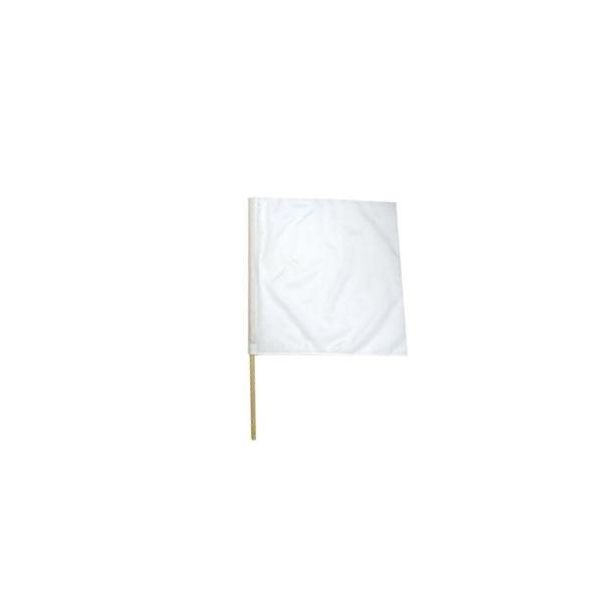 エスコ 450x450mm 手旗(白) EA916XL-17A 1セット(10個:1個×10本)（直送品）