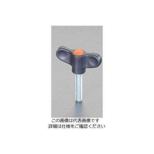 エスコ 47mm/ M5x20mm [スチール製]雄ねじノブ[オレンジ] EA948BR-52 1セット(10個)（直送品）