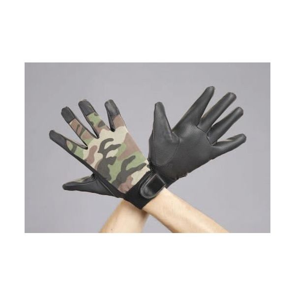 エスコ [L] 手袋(ポリウレタン・迷彩) EA353BB-47 1セット(10双)（直送品）