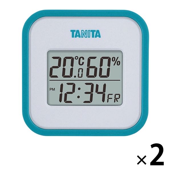 タニタ デジタル温湿度計 青 TT-558-BL 1セット（2個）
