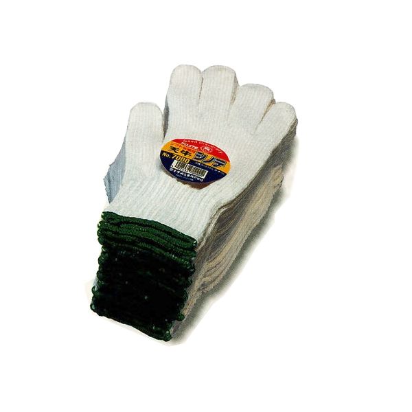 富士手袋工業 天牛 シノテ 緑 7000 1セット（120双:12双×10組）（直送品）
