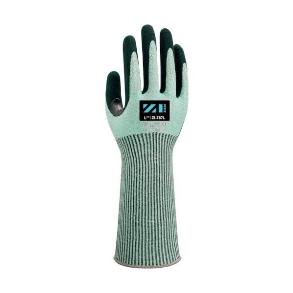 Weed 耐切創手袋 ZIZAI ZI-787L ニトリル背抜き 特殊すべり止め加工 LLサイズ（10双入） 442-7161（直送品）
