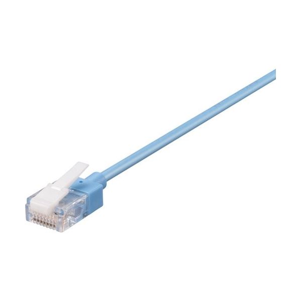 バッファロー ツメ折れないCat6A LANケーブル スリム 小型コネクター 0.5m ブルー BL6ATSM05BL 1個 429-8183（直送品）