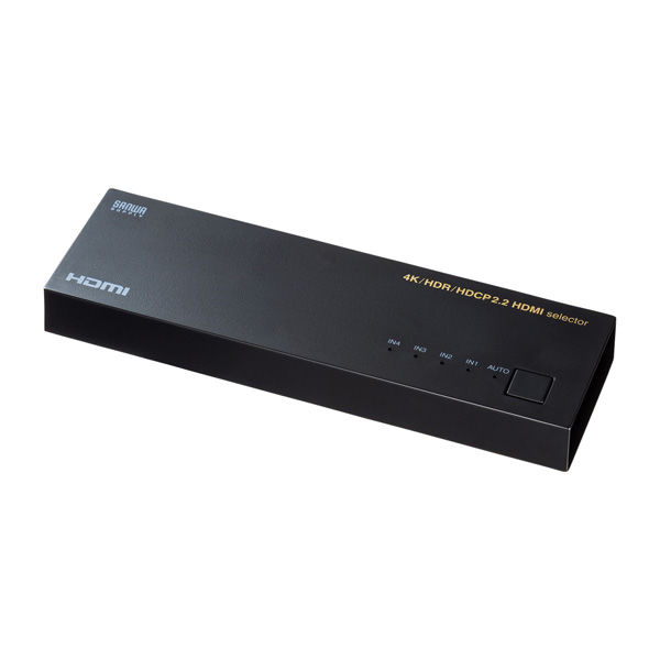 サンワサプライ 4K・HDR・HDCP2.2対応HDMI切替器（4入力・1出力） SW-HDR41LN 1個