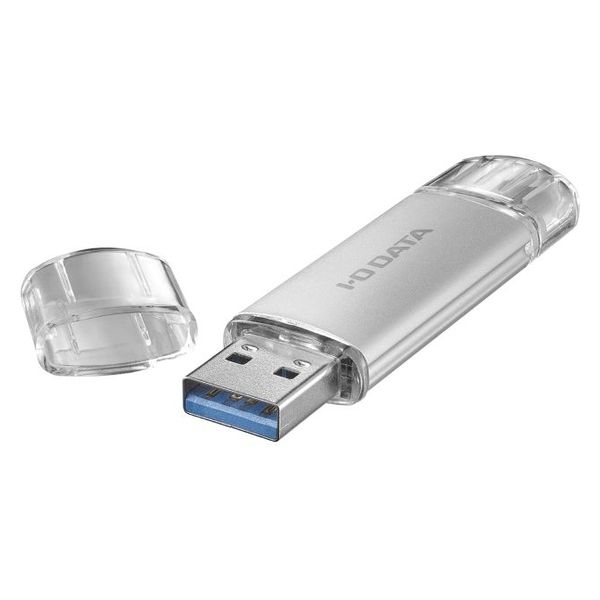 アイ・オー・データ機器 USBーA&USBーC搭載USBメモリー(USB3.2 Gen1) 64GB シルバー U3C-STD64G/S 1個