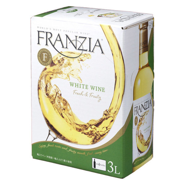 FRANZIA（フランジア）ホワイト バッグインボックス 3000ml 白ワイン 1個