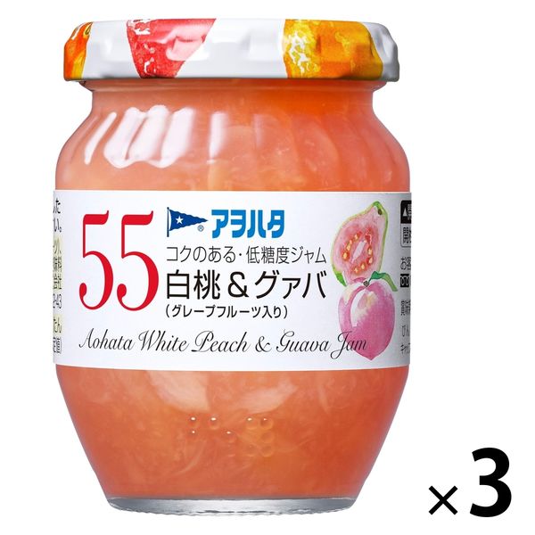 55 白桃＆グァバ（グレープフルーツ入り） 150g 3個 アヲハタ