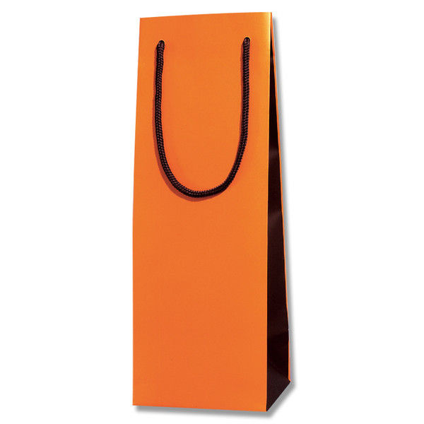 【ケース販売】HEIKO 紙袋 ブライトバッグ LL オレンジ×茶 006459126 1ケース(10枚入×30袋 合計300枚)（直送品）
