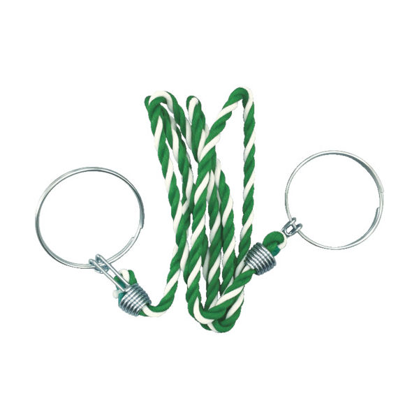 トラスコ中山 コーン用ロープ　標識　緑×白　１２ｍｍＸ２ｍ TCC-35 1個 855-8132