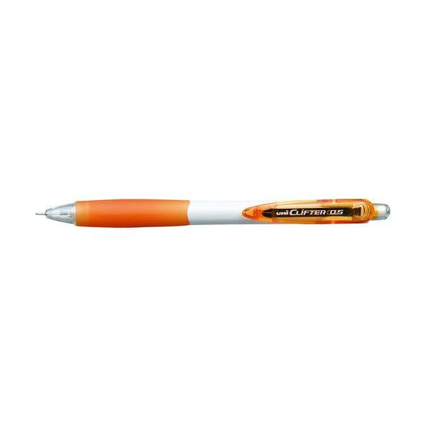 三菱鉛筆 uni クリフターシャープ0.5mm白オレンジ M5118W.4 1本 835-3490（直送品）