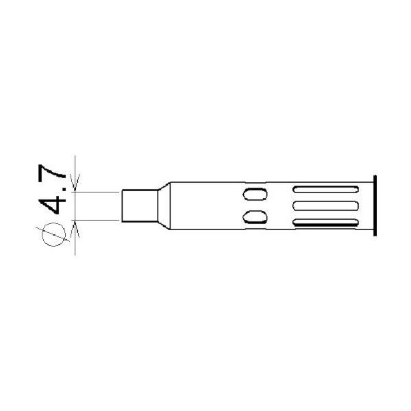 中島銅工 コテライザー ミニ用ホットブローチップ内径φ4.7 71-01-52 1本 823-0674（直送品）