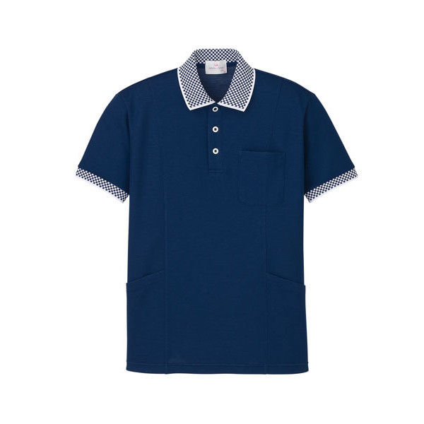 明石スクールユニフォームカンパニー ポロシャツ（脇ポケット付き） UZT468 ネイビー SS 1着（直送品）