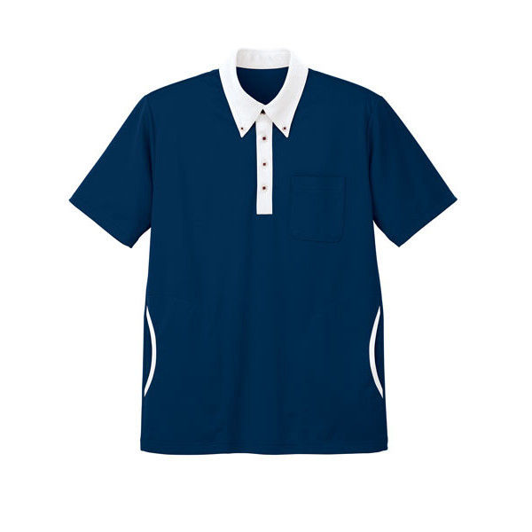 明石スクールユニフォームカンパニー ニットシャツ（脇ポケット付き） UZT469 ネイビー EL 1着（直送品）