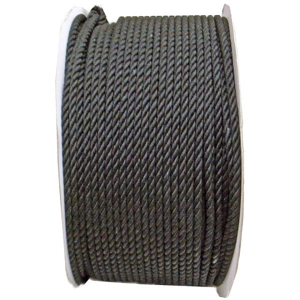 綿ロープ（黒） 5mmΦX200m ドラム巻 M5-200BK-R まつうら工業（直送品）