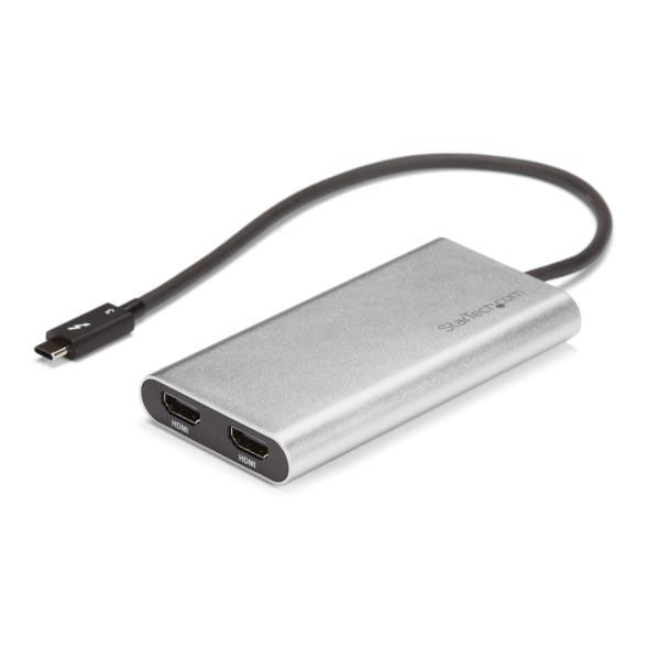 Thunderbolt 3 - 2x HDMI変換アダプタ　TB32HD24K60　1個　StarTech.com（直送品）