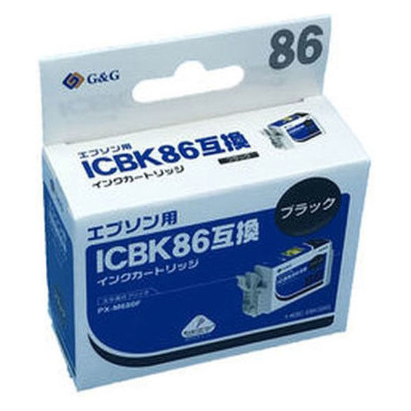 エプソン（EPSON）用 互換インク HBE-BK86 ブラック 大容量 （ICBK86互換）かぎシリーズ  1個