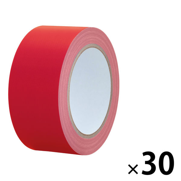 【ガムテープ】カラー布粘着テープ No.240 0.24mm厚 幅50mm×長さ25m  赤（レッド） APMジャパン 1箱（30巻入）