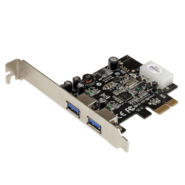 2x USB3.0増設PCIe カード　ペリフェラル電源付き　PEXUSB3S25　1個　StarTech.com（直送品）