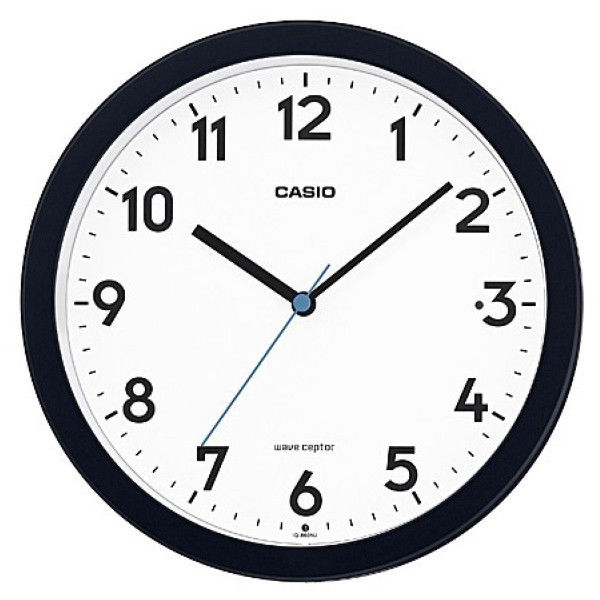 CASIO（カシオ）置き掛け時計 [電波 ステップ 秒針停止機能 夜見えライト] 直径224mm IQ-860NJ-1JF 1個（取寄品）