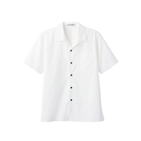 ボンマックス ブロードオープンカラー半袖シャツ ホワイト 3S FB4529U-15-3S（直送品）