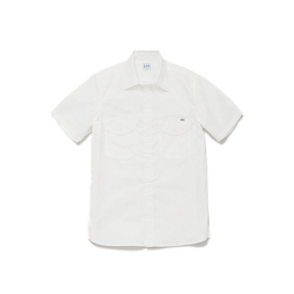 ボンマックス Leeメンズシャンブレー半袖シャツ ホワイト L LCS46005-15-L（直送品）