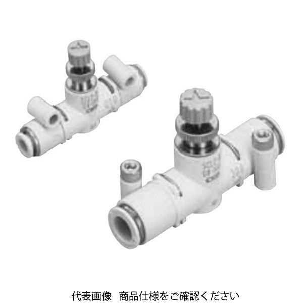 CKD ニードル弁・ラインタイプ・ワンタッチ継手付 SCL2ーN Seri SCL2-N-04-H44-050-P80 1個（直送品）