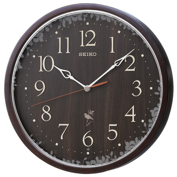 SEIKO（セイコー）野鳥報時付 掛け時計 [電波 スイープ チャイム] 直径297mm RX215B 1個（直送品）