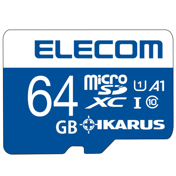 マイクロSD カード 64GB UHS-I U1 SD変換アダプタ付 MF-MS064GU11IKA エレコム 1個