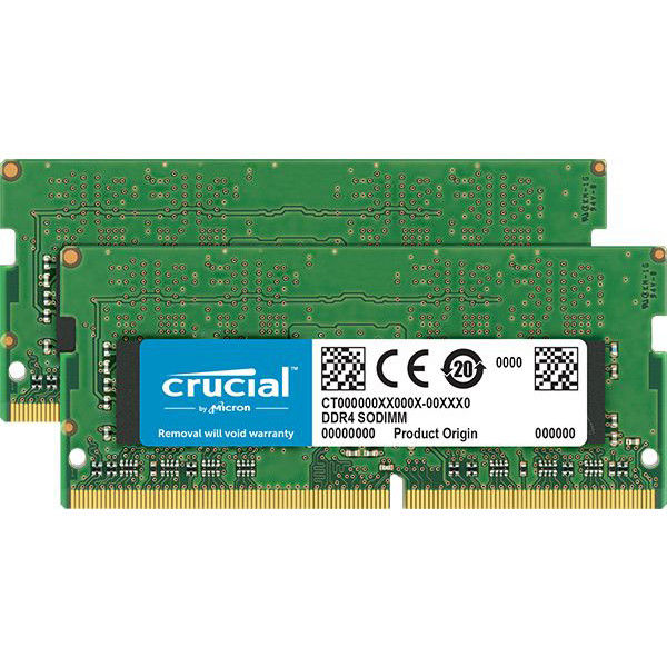 Crucial 8GB Kit (4GBx2) DDR4 2400 MT/s CL CT2K4G4SFS824A 1個