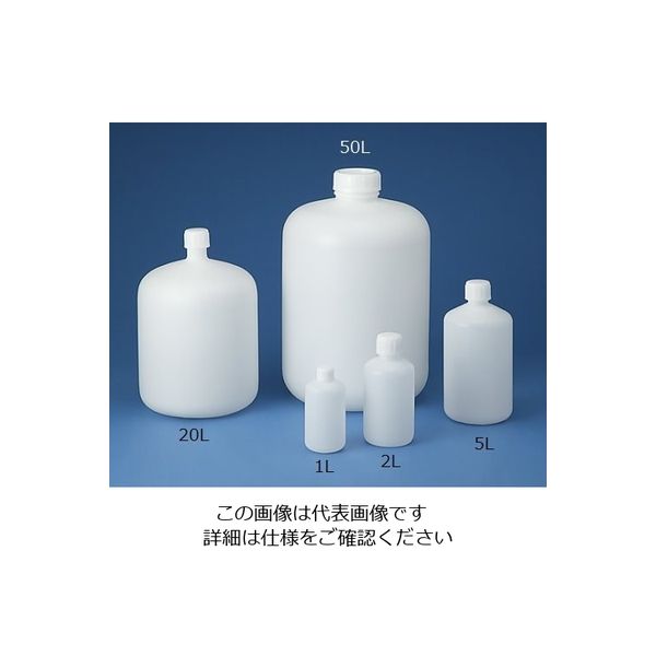 ニッコー・ハンセン 標準規格瓶 丸型細口(ナチュラル) 1L セットなし 10-2708-55 1本(1個)（直送品）