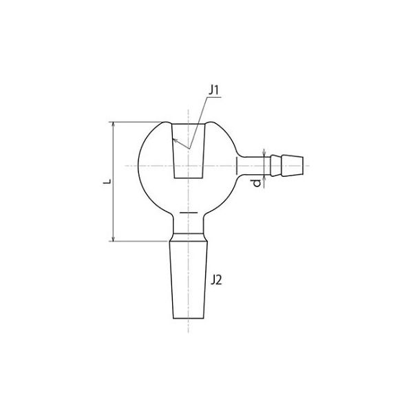 旭製作所 短型減圧用球形縮小アダプター 2322-1L5L 1個 61-4705-56（直送品）