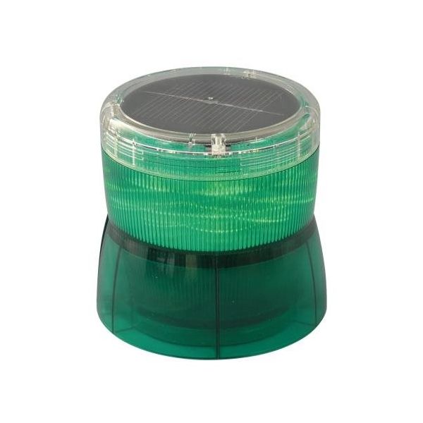 エスコ [ソーラー充電式] LED回転灯(緑) EA983FS-134 1個（直送品）