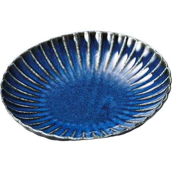 陶里 中皿 ネプチューン菊型だえん6.5皿 (3個入) tri-300529107（直送品）