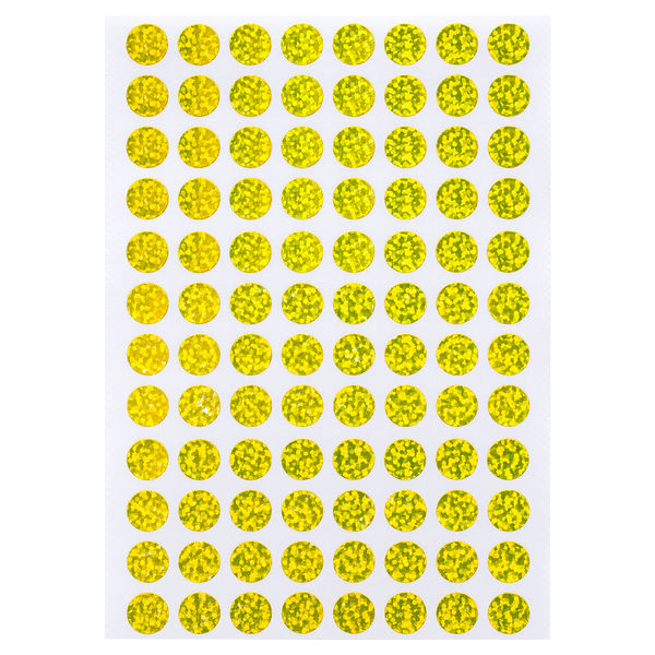 オキナ パリオシール カラーホログラム丸 直径9mm 黄 PS761 1袋（288片）