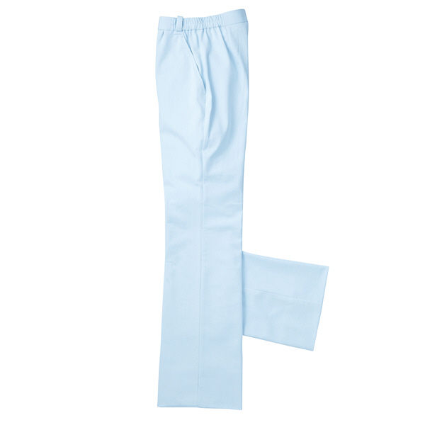 KAZEN レディススラックス 医療白衣 サックスブルー（水色） S 195-21（直送品）