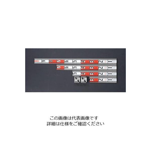 エスコ 30ー100cm 測量ロッド(4本組/アルミ製) EA720ME-10 1組（直送品）