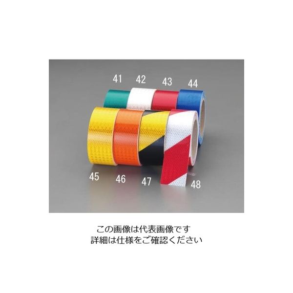 エスコ 50mmx9.1m ハイレベル反射テープ(黄/黒) EA983G-47 1巻（直送品）