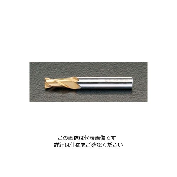 エスコ 8.5x 70mm エンドミル(TiN coat・CoーHSS/2枚刃) EA824RA-8.5 1セット(2本)（直送品）