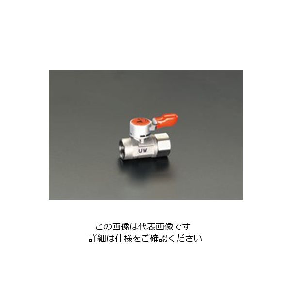 エスコ Rc1/8”xRc1/8” ミニボールバルブ(ステンレス製) EA425CA-1 1セット(2個)（直送品）